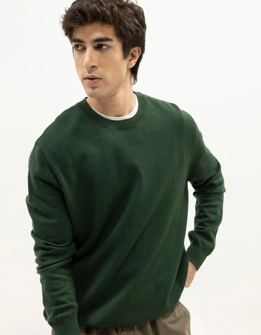 JJ-SWT-0046-FULL SLEEVE CREW SWEATER