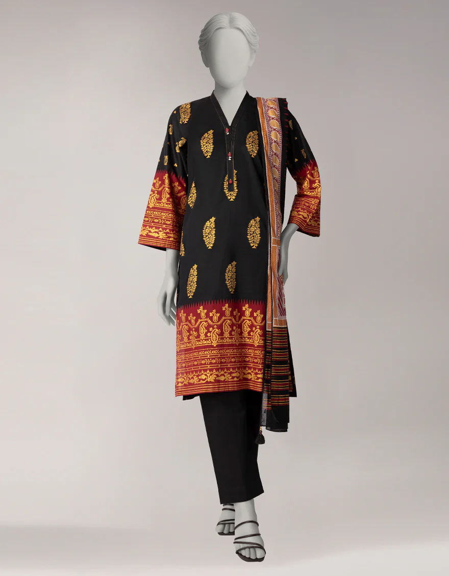 JLAWN-S-26-1089 GOLD JAMDANI-1