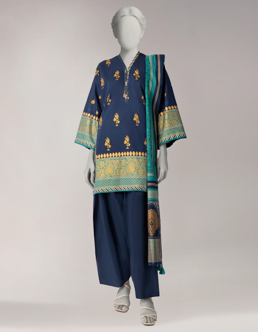 JLAWN-S-26-1090 GOLD JAMDANI-2