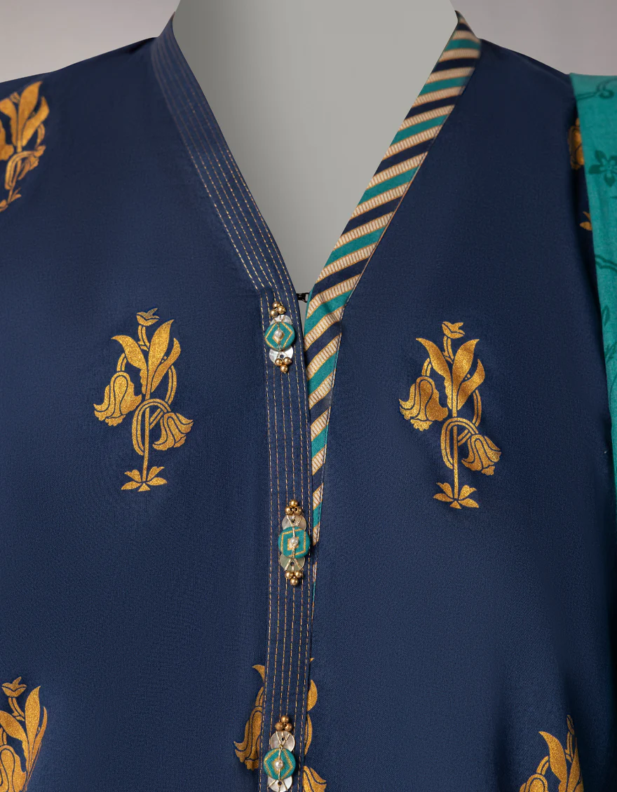 JLAWN-S-26-1090/S GOLD JAMDANI-02 - Image 3