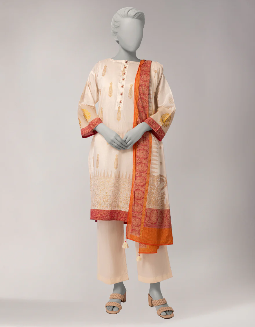 JLAWN-S-26-1091 GOLD JAMDANI-3